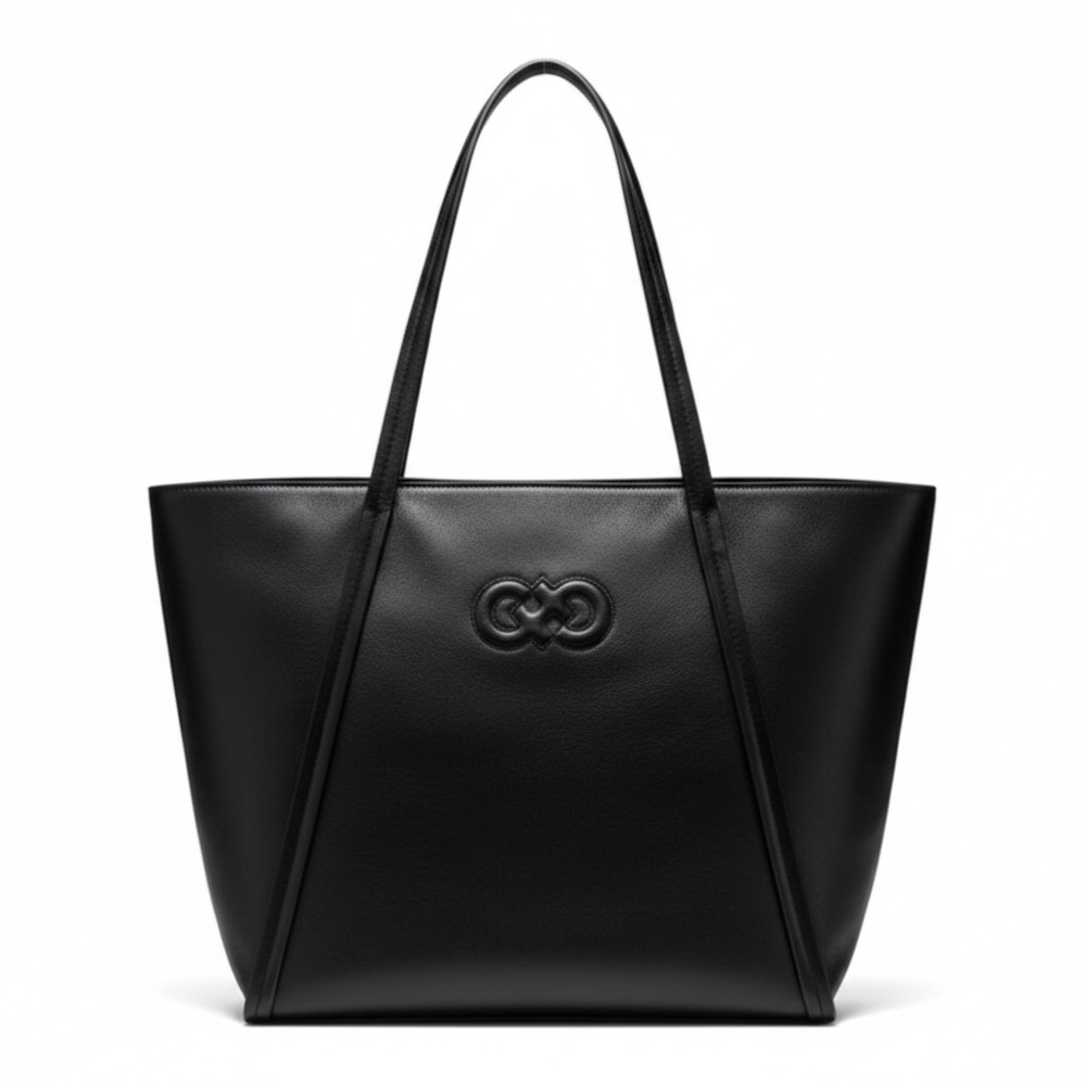Cole Haan Camlin Logo Large Tote – Black Gazebo Floater Leather